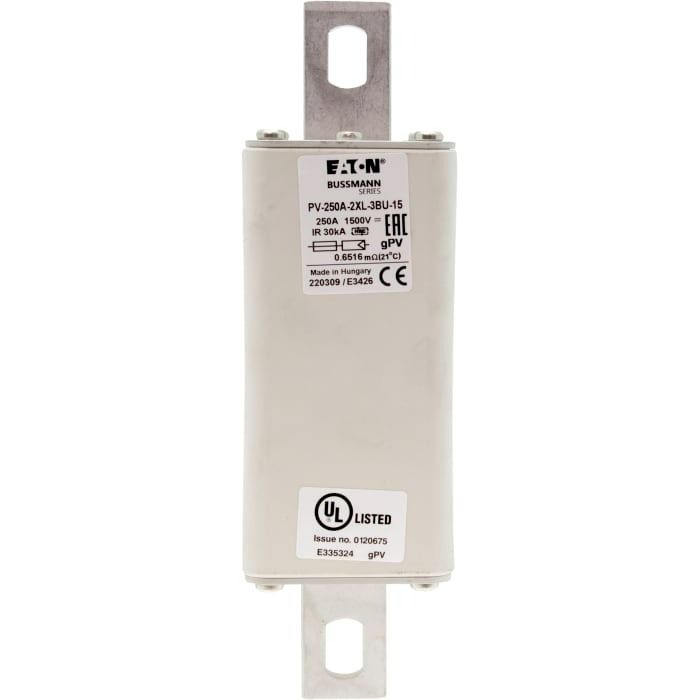 Eaton 250A Tag Fuse, 205 x 78 x 89mm, 1.5kV, 167mm