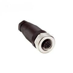M12  5 Pin Dişi Düz Konnektör M12-BF05T
