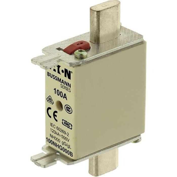 Eaton 100NHG00B 100A Centred Tag Fuse, NH00, 500V ac