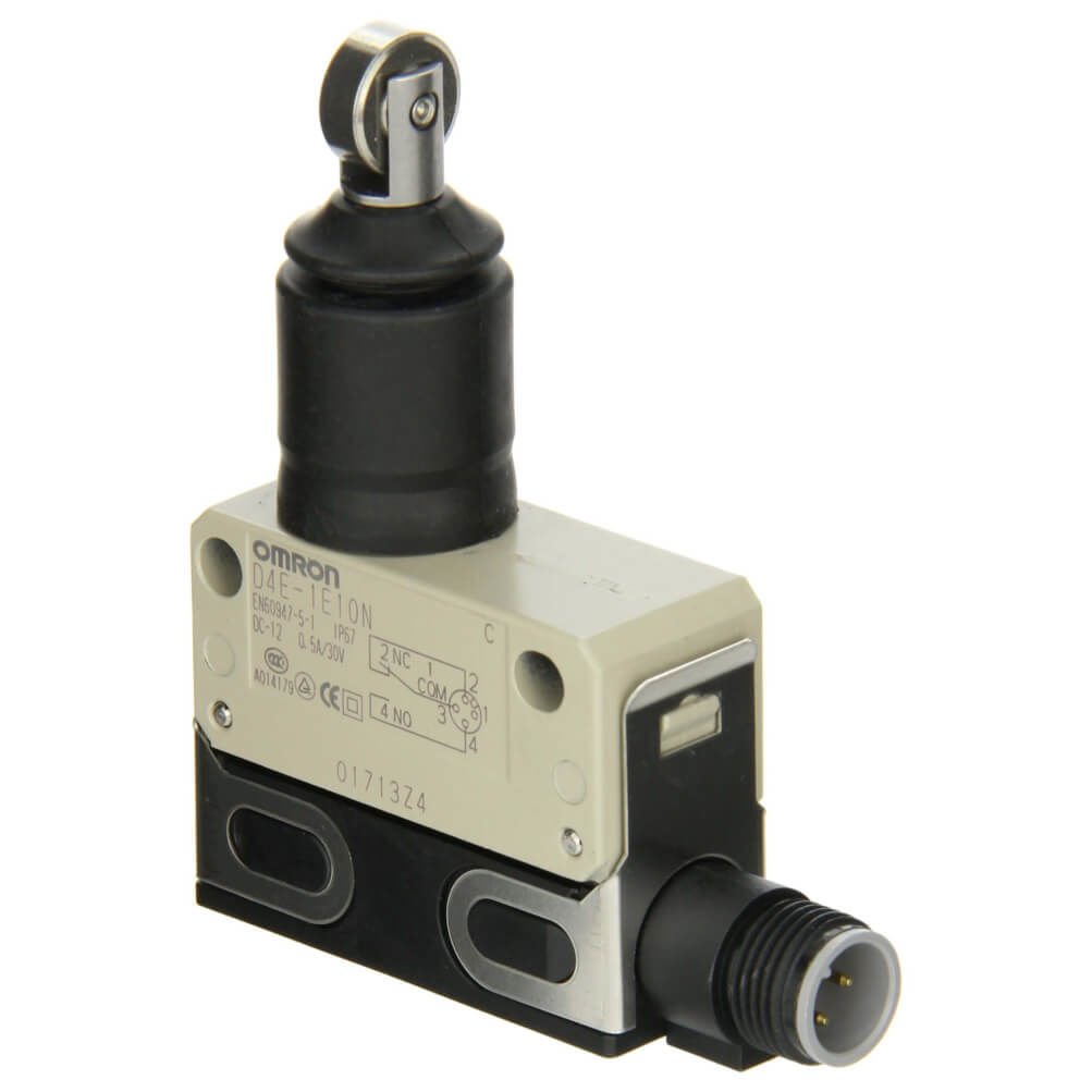 Omron - D4E-1E10N Limit Anahtarı, İnce Contalı, Konnektör Tipi, Genel Amaçlı, Contalı Çapraz Makaralı Piston