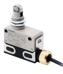 Omron - D4ER-1A21N Limit anahtarı, ince yalıtımlı, vidalı terminal, genel amaçlı, makaralı piston, sağ yönlü, hazır kablolu, yağa dayanıklı